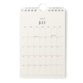 Karto Mini Wall Calendar 2025-2026 - Vertical 6x9 inch July 2025 to December 2026 - Small, Versatile, and Easy Planning with the Aesthetic Desk Monthly Calendar - Beige