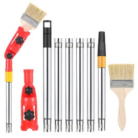 Multi Angle Paint Brush Extender Extension Pole Attachments, Extendable Paint Brush, 1m Paint Roller Extension Pole with Paint Brush, Universal Paint Brush Extension fits Most Rollers and Scrapers