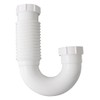LDR Industries 506 6002 Polypropylene Flexible J-Bend Sink, 1-1/4"/1-1/2"