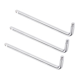 Kozelo 3pcs Breaker Bar - [1/4 Inch Drive] L Shape Socket Wrench Extension for Car Mechanical Equipment Repair Use, CR-V Steel