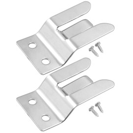 Unlorspy 2Pcs Stainless Steel Microphone Holders ,Sturdy Mic Hanger Clip with Screws for FT1907 7900 8900R 400XDR 6000R and More (Style 1)