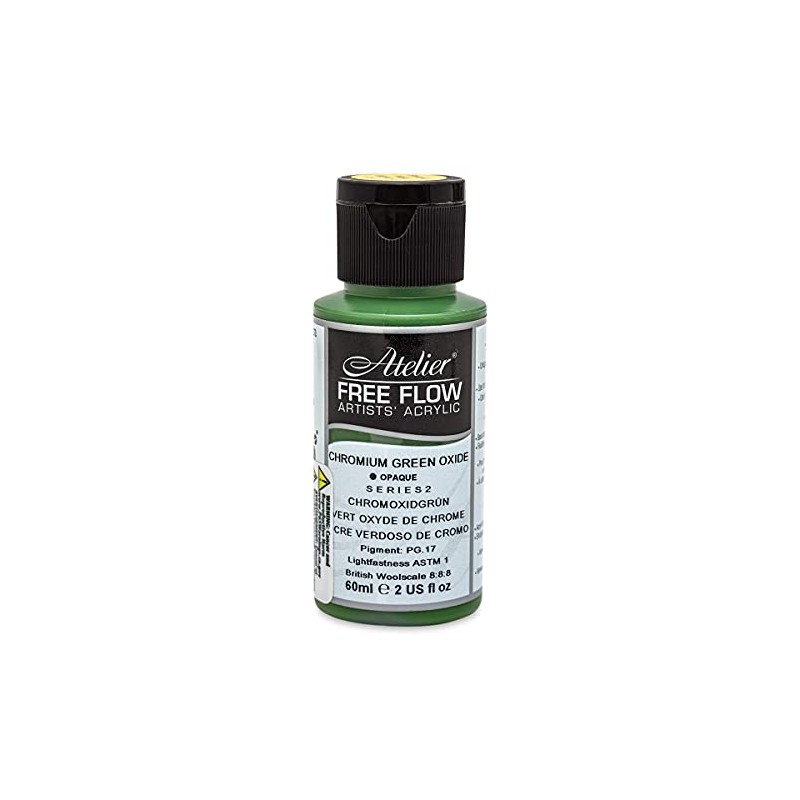 Chroma Atelier Free Flow Acrylic - Chromium Green Oxide, 2oz