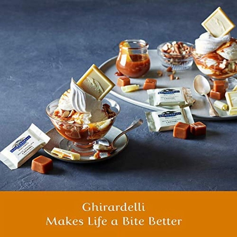 Ghirardelli White Chocolate Caramel Candy, 5 Ounce, Pack of 3