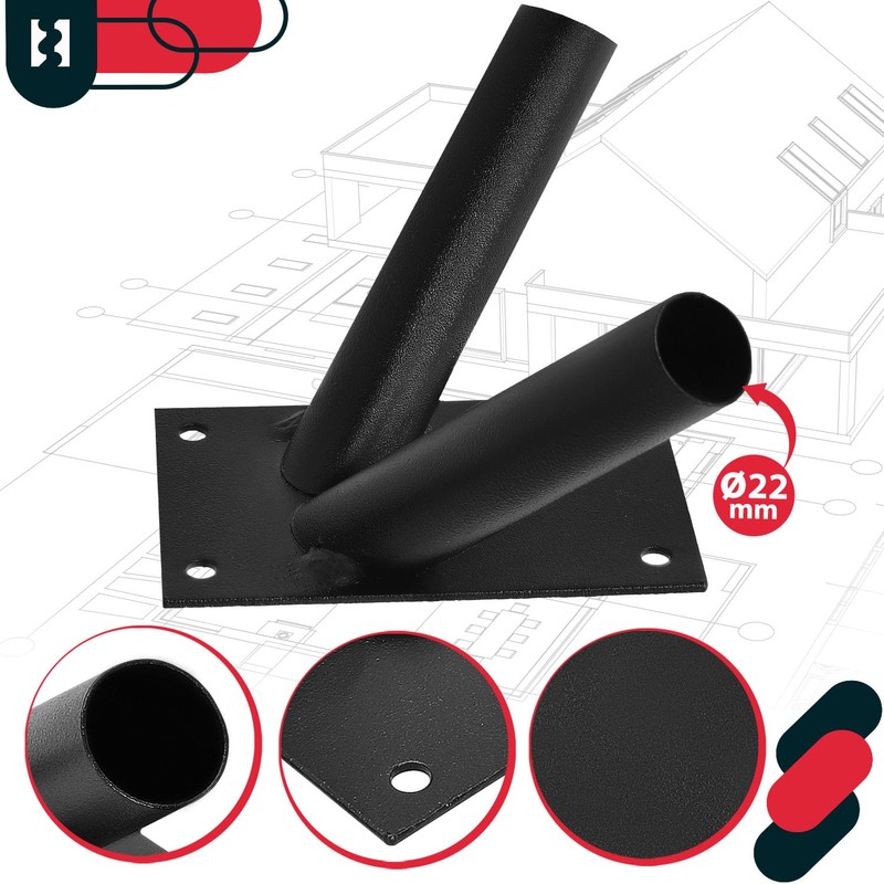 KOTARBAU Flag Holder 2-Way Screwing Flagpole Holder Flag Pole Flag