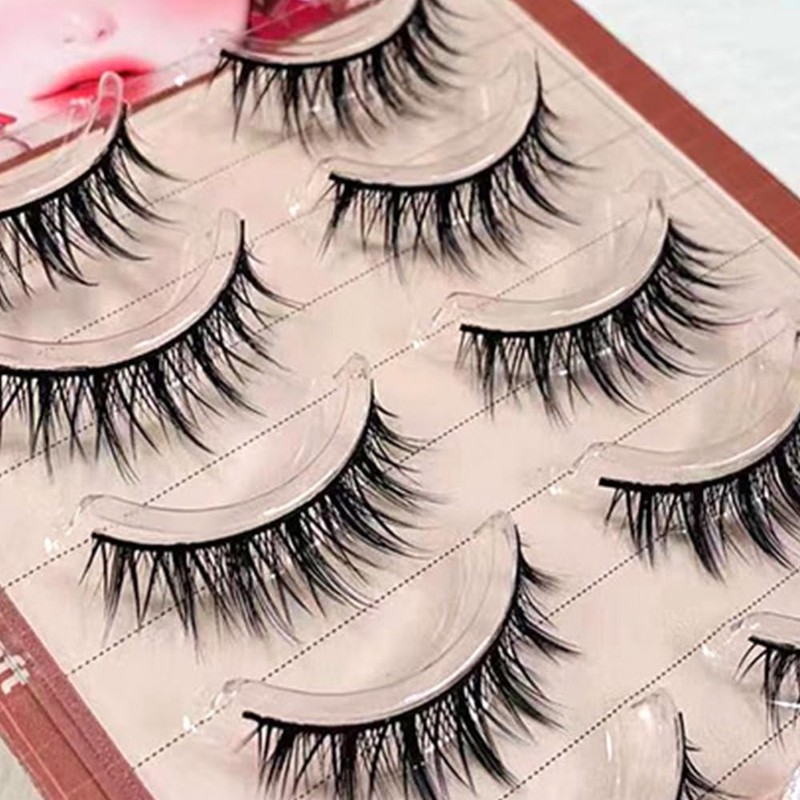 MENG JIE SHANG PIN Natural False Eyelashes, 5 Pairs Popular,