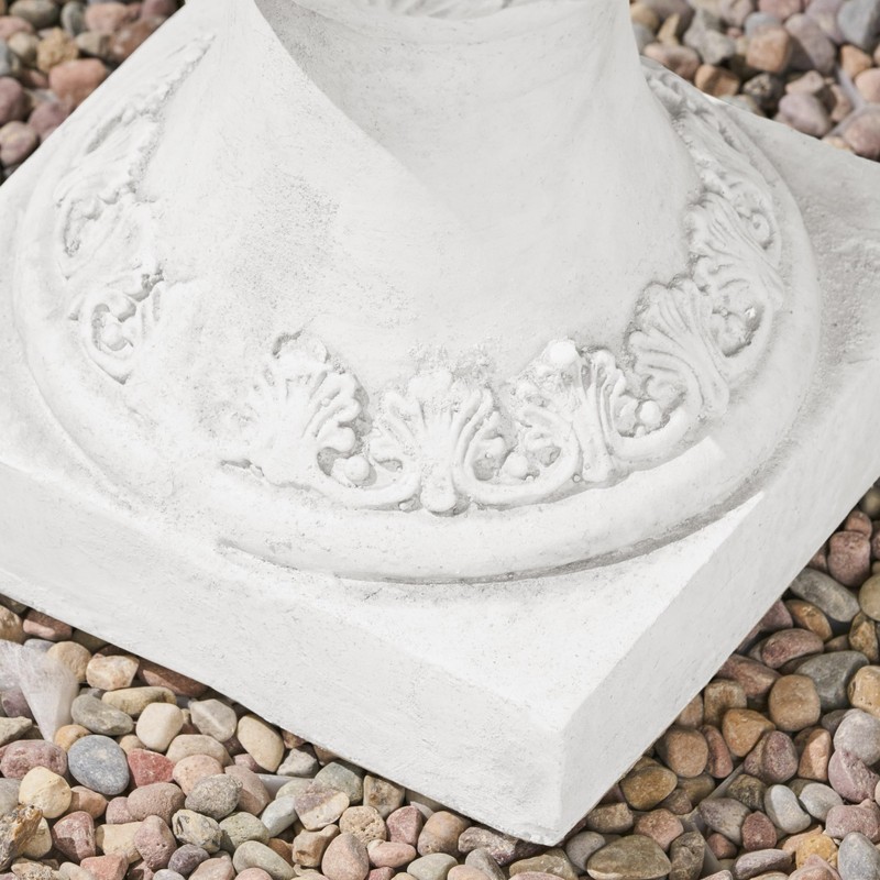 Christopher Knight Home Jorine Patio Planter, Light Concrete Planter, Mid-Centry