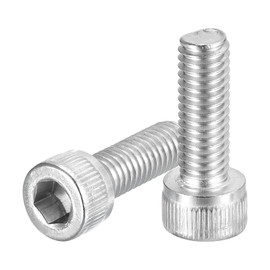 QUARKZMAN Pack of 50 M6-1x18 Cylinder Screws with Hexagon Socket Cylinder Head Screws Stainless Steel 304 Full Thread Allen Screw Fasteners for Machines