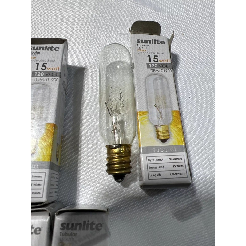 Sunlite Candelabra Screw Base Light Bulb Salt Lamp 15 Watt