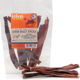 Riley's Steer Sticks - Odor Free, Single Ingredient Dog Treat - Specification: 4-6" Steer Sticks- 10ct