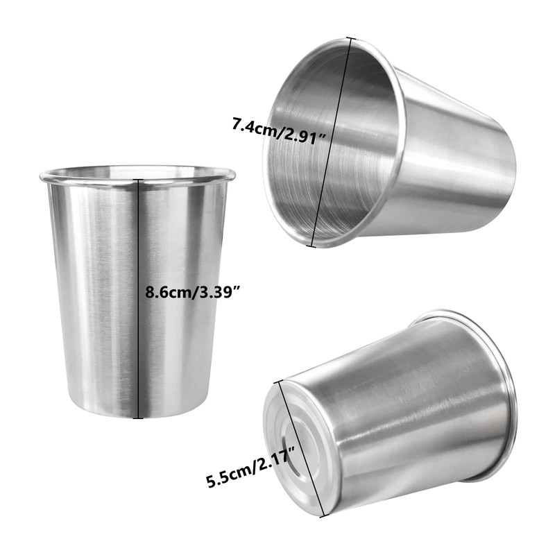 YOLCAR 6 Pack 8 oz Stainless Steel Kids Cups, Children's