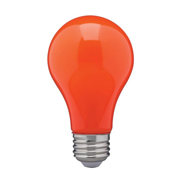 Satco S14988 8 watt; A19 LED; Ceramic Orange; Medium Base; 360' Beam Spread; 120 Volts 6-Pack