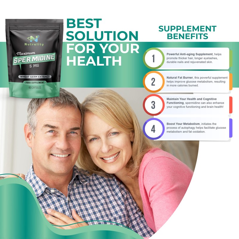 Nutrality Spermidine Supplement 5mg | For Men & Women |