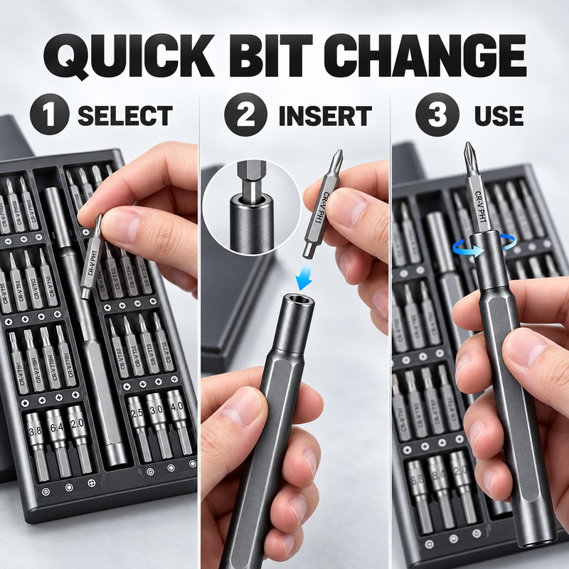 63-in-1 Precision Screwdriver Set for Electronics Repair –Torx Tool Kit
