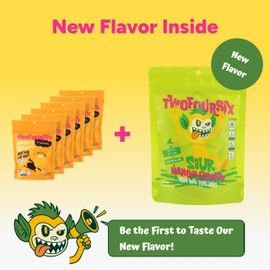 TwoFourSix Mango Gummy Candy – Soft, Chewy Mango Flavor Gummies (Pack of 6)