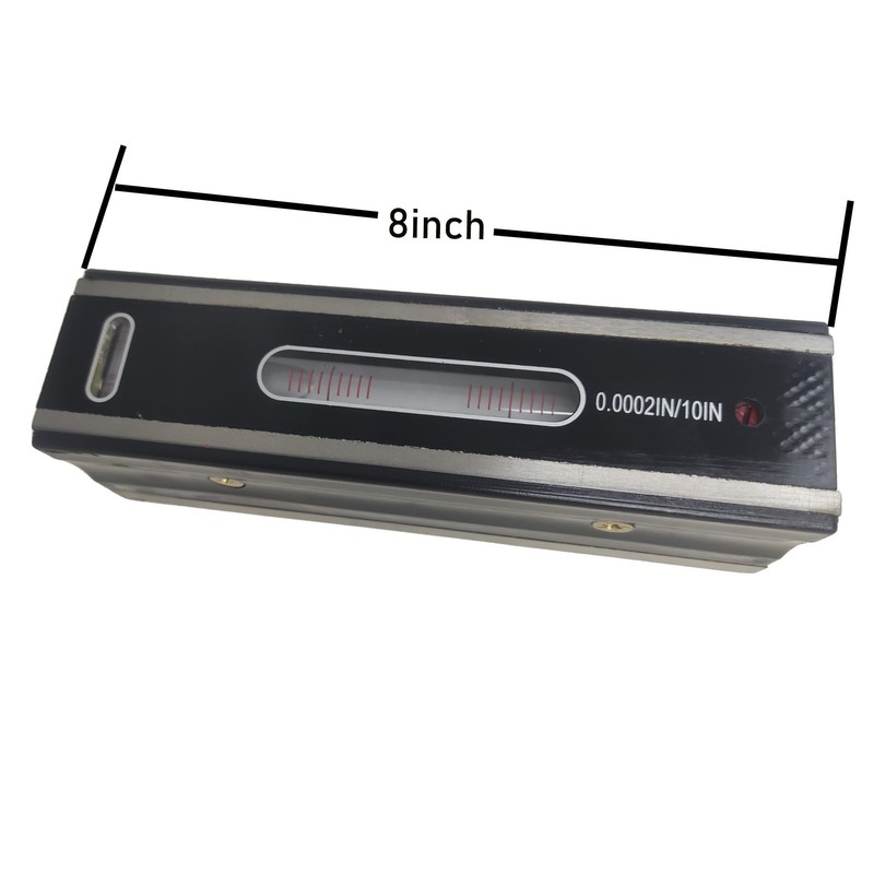 8'' Master Precision Level Metal Box 0.0002"/10" Accuracy Strip Level