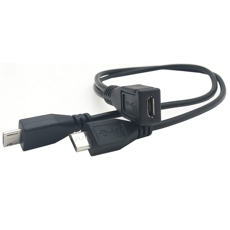 Traovien Micro USB Splitter Cable, Micro USB 1 Female to