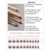 Semi Cured Gel Nail Strips, （Chocolate Ombre） 20pcs Gel Nail