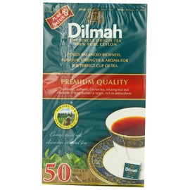 Dilmah Premium 100% Pure Ceylon Tea, 50-Count Tea Bags (Pack of 6)