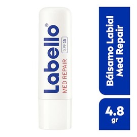 LABELLO Bálsamo labial Med Repair (4.8 g) protector labial hidratante FPS 15 con Vitamina E libre de aceites minerales