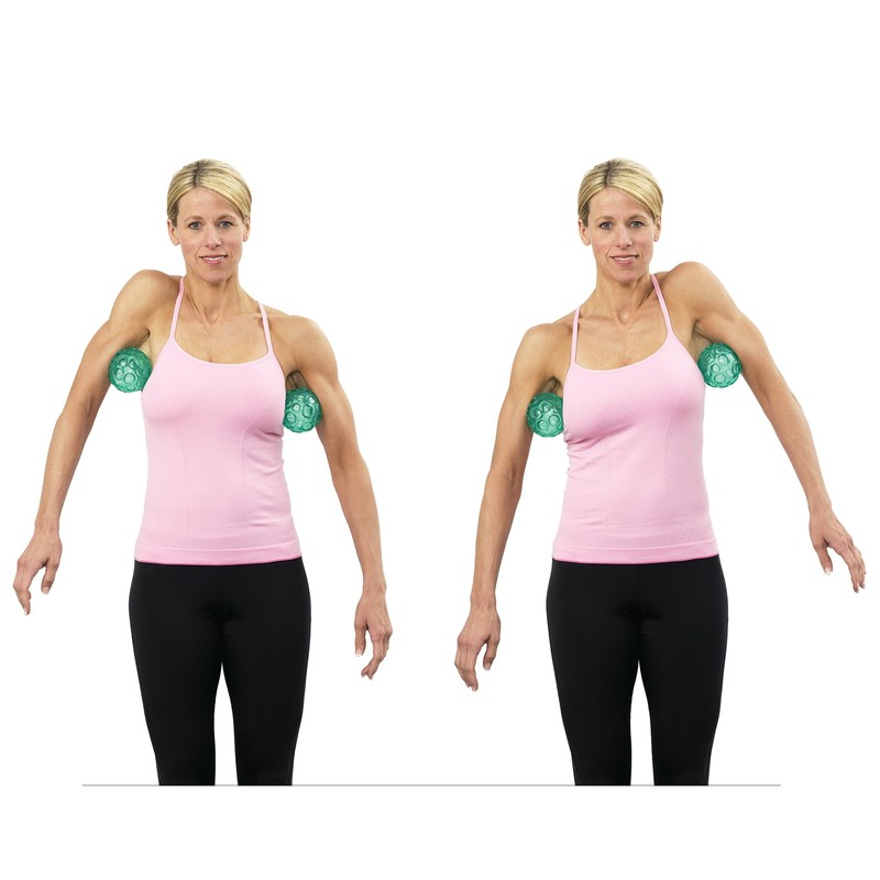 OPTP Franklin Method Textured Ball Set - 2 Inflatable Massage