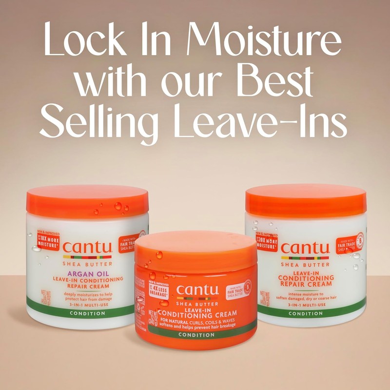 Cantu Leave-In Conditioning Repair Cream with Argan Oil, 16 oz