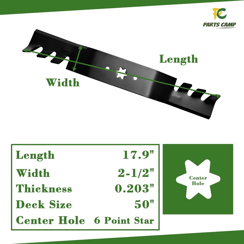 Parts Camp 742-04053 942-04053 Gator Mower Blades Replace Cub Cadet