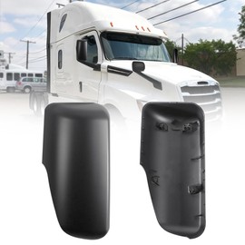 Black Door Mirror Cover for Freightliner Cascadia 2018-2024,Side Mirror Housing Assembly for Freightliner New Cascadia Semi Trucks Accessories Right