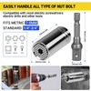 Flexible Drill Bit Extension Set, Including Right Angle Drill Attachmen,