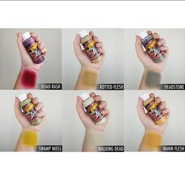 ProAiir Face and Body Painting Makeup - 6 Zombie Colors - 4.2 oz (120ml)