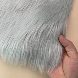 SEWBATO 4cm Long Plush Artificial Craft Fur Fabric -62.99x19.68 inches Solid Color Ultra Soft 100% Polyester DIY Plush Project Doll Hair Indoor Decoration Home Fabric (6#, 62.99x19.68 inches)
