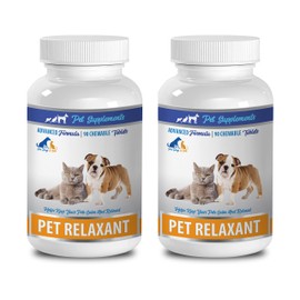 cat Calming Products - PET Relaxant - for Dogs and Cats - CHEWABLE - Advanced Formula - Dog Valerian - 2 Bottle (180 Chews)