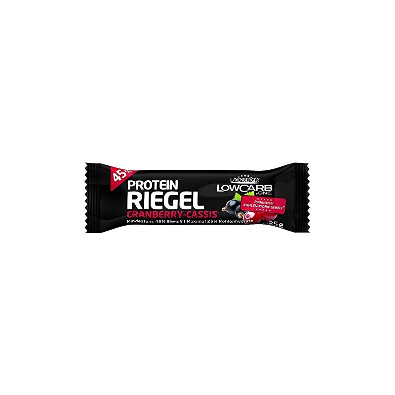 Layenberger Fit+Feelgood Low Carb Cranberry-Cassis Protein-Riegel, 35 g