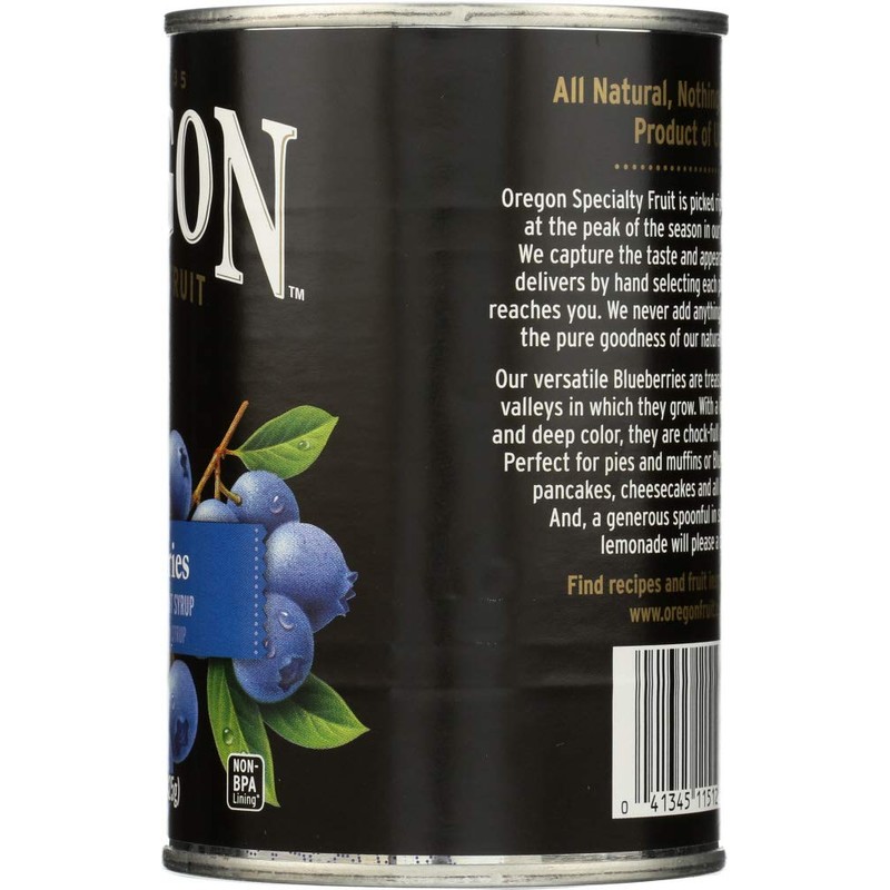 Oregon Fruit Products Blueberries in Light Syrup - 15 oz