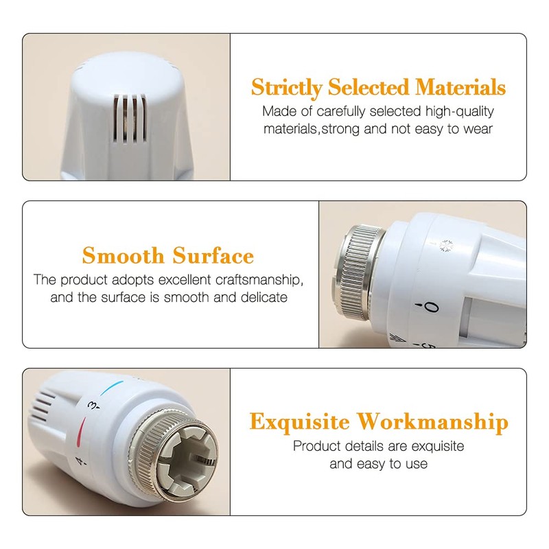 YeenGreen Thermostatic Radiator Valve, 4 pcs M30 x 1.5 Radiator