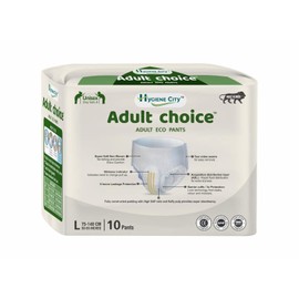 Adult Choice Incontinence Pants Women and Men, Overnight Comfort with max Absorbency, Leakage Protection, Adult Nappies, Odor Control (L- 10 Pants)