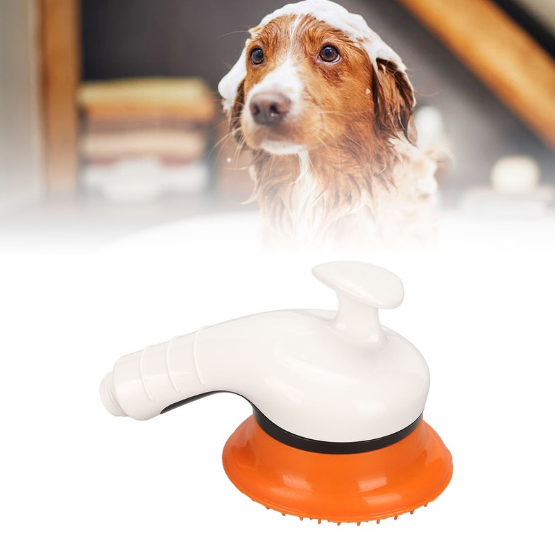 Pet Shower Head Brush with Switch Universal Soft Teeth Massage