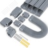 KuriProtect 4" W 16.5Ft Decorative PVC Line Set Cover Kit
