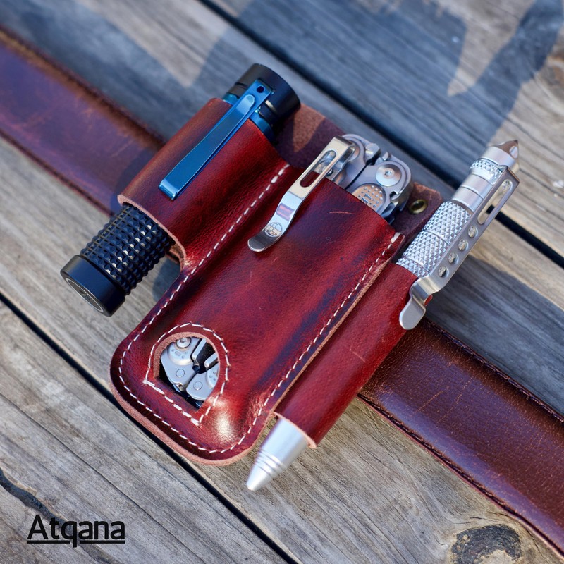ATQANA EDC Pocket Organizer For Belt (Premium Leather) - Urban