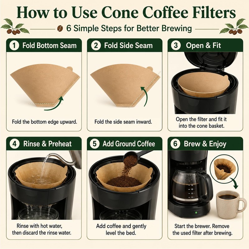 320 Count #4 Cone Coffee Filters for 8-12 Cup Drip