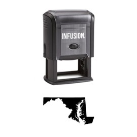 Infusion Maryland U.S. State/Territory Self-Inking, 1.25 X 2 Inch Rubber Stamp