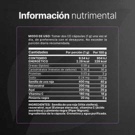 Resveratrol Cápsulas Life Semilla Uva Sabor