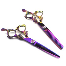 JIESENYU Hairdressing Scissors Set 6 Inch Haircut Cutting Scissors Hair Thinning Scissors Hairdressing Salon Tool for Hairdressers Men and Women