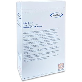HansaGT Medical Kompressen Sterile 10 x 20cm 50 Stück Wundkompressen STERIL 4 Lagen Wundauflage Verbandsmaterial Mullkompressen Wundgaze Kompresse zur Wundversorgung Blutabsorbtio (STERIL 10 x 20 cm)