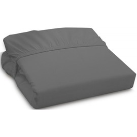 Royale Linens - Sábana bajera de microfibra cepillada, 1800 hilos, ultrasuave, resistente a las arrugas y a la decoloración, bolsillo profundo de 41 cm, sábana elástica (individual XL, color gris)