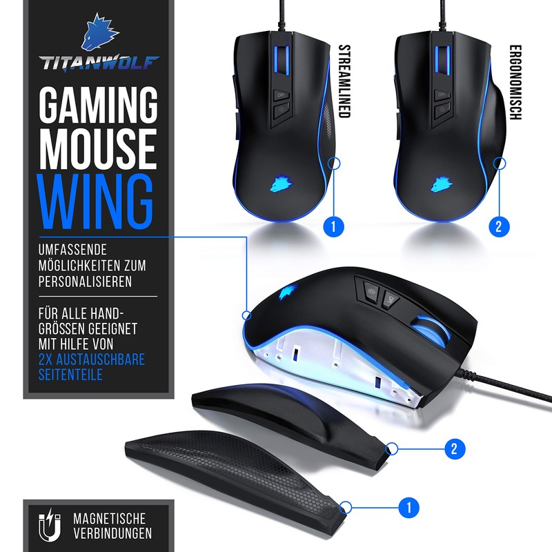 CSL - Kabelgebundene Gaming-Maus mit Optischem Sensor mit 200 bis