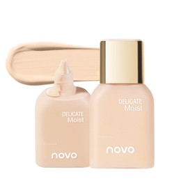 NovoUnow Liquid Foundation Soft Light Lasting Makeup Skin Care Foundation to Cover Spots and Dullness Bright Base Makeup 2# Natural White
