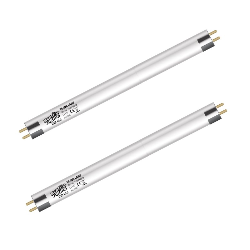 T5 UVB Reptile Light Bulb – 2-Pack 8W High-Output 10.0