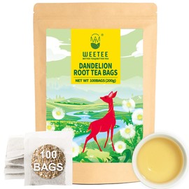 WT WEETEE Raw Dandelion Root Tea Bags 100 Count, Unprocessed, Earthy Flavor