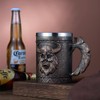 Arola Taza de hacha vikinga, taza de cerveza de calavera