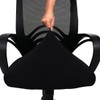 smiry Stretch Chair Seat Covers for Office, Black 1PC Jacquard